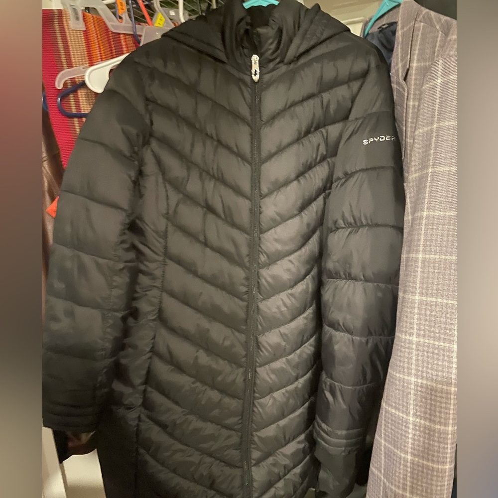 Spyder, long puffer jacket